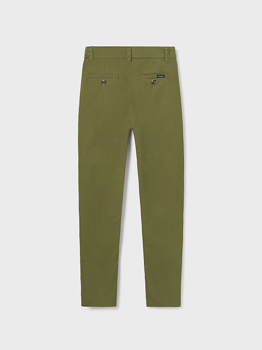 Mayoral Boys Fabric Chino Trouser Green
