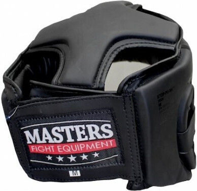 Sport Masters Căști de box Adulți Față deschisă din piele sintetică Negru