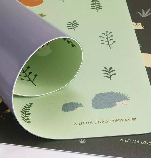 A Little Lovely Company Plastic Placemat Forest Friends Green 43x34cm