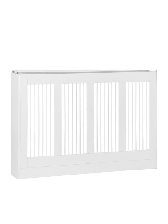 HomCom Калориферен Капак от MDF Бял 120x18x84см