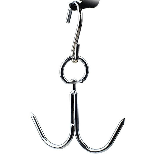 Metallic 2-Hook Kitchen Hanger with Nail Silver 1219.142
