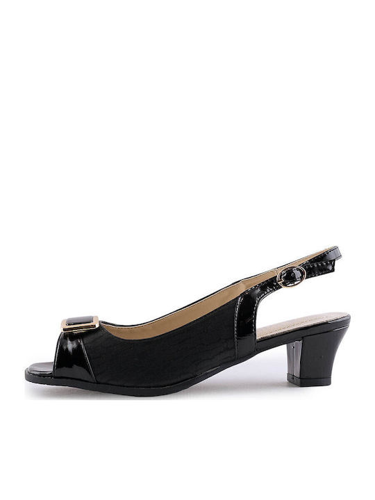 Peep Toe Black Medium Heels 41_1955 84 1955
