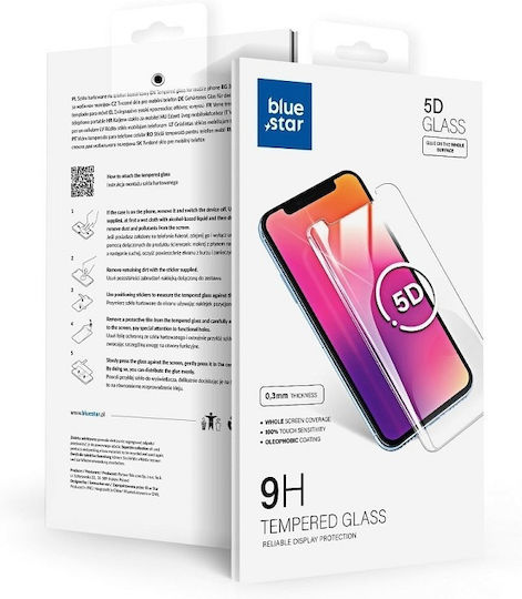 Blue Star 5D Vollkleber Vollflächig gehärtetes Glas Schwarz (Galaxy S23+)