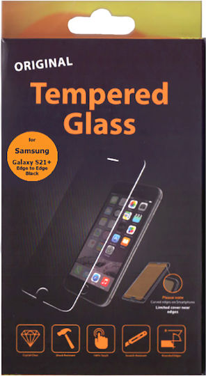 TT Edge Full Face Tempered Glass Μαύρο (Galaxy S21+ 5G)