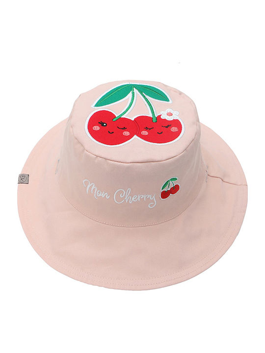 Flapjackkids Kids' Hat Bucket Fabric Sunscreen Cat / Cherry Multicolour