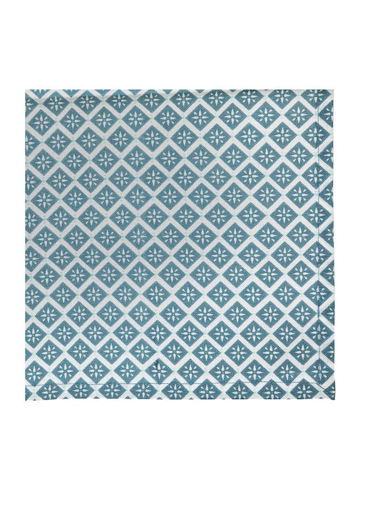 Atmosphera Etnik Kitchen Towel Made of 100% Cotton in Blue Color 40x40cm 4 Pieces