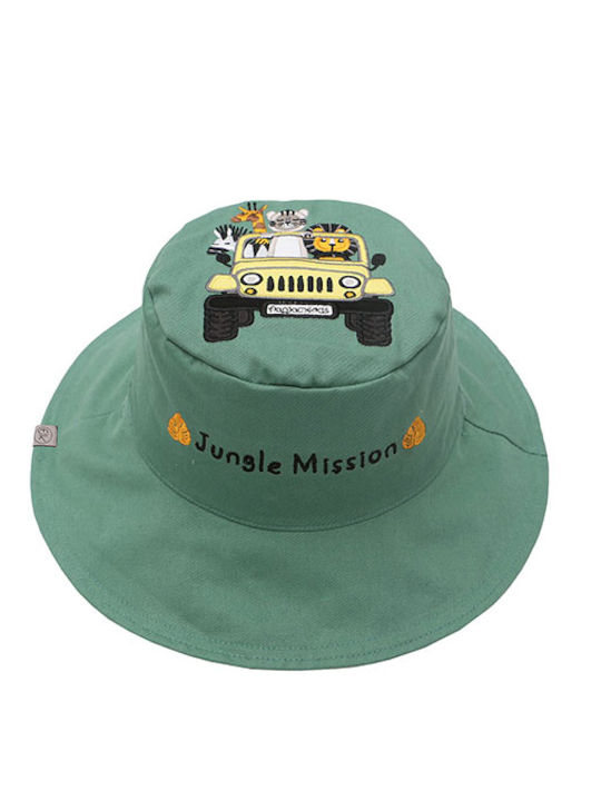 Flapjackkids Kids' Hat Bucket Fabric Sunscreen Tiger / Safari Truck Multicolour