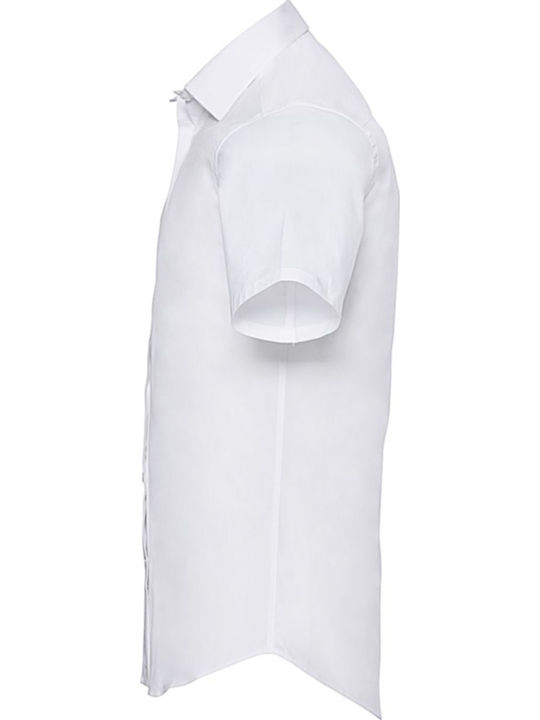 Russell Europe Ανδρικό Διαφημιστικό T-shirt Κοντομάνικο σε Λευκό Χρώμα