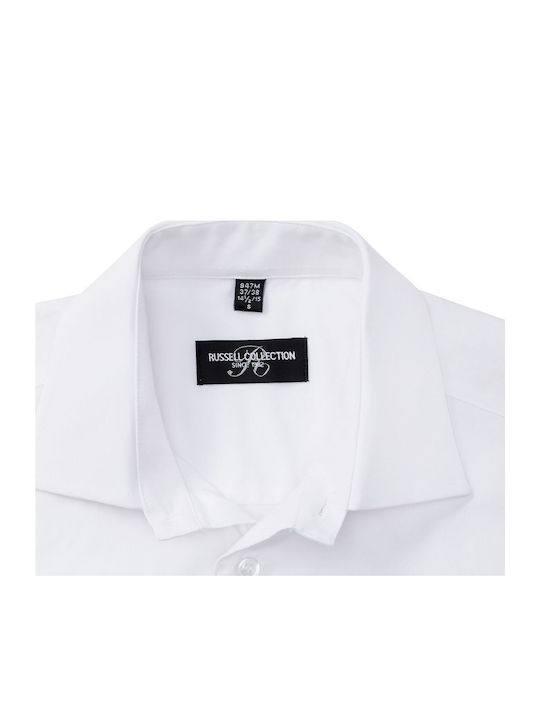 Russell Europe Ανδρικό Διαφημιστικό T-shirt Κοντομάνικο σε Λευκό Χρώμα