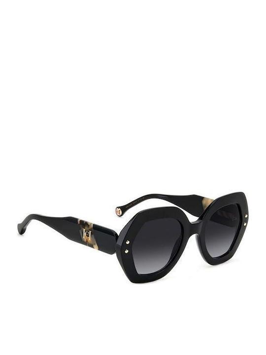 Carolina Herrera Women's Sunglasses with Black Horn-Rimmed Frame and Grey Gradient Lenses HER 0126/S WR7/9O