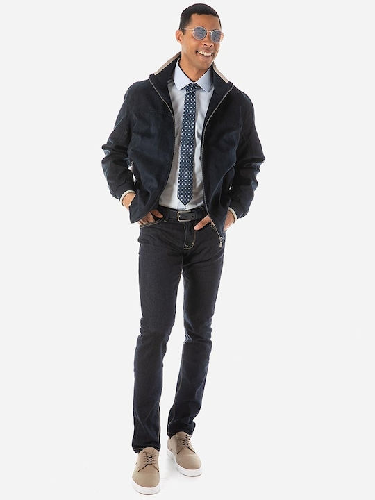 Long-sleeved Cotton Shirt Light Blue