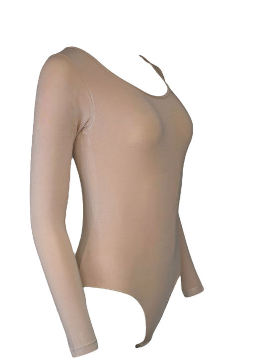 Apple Boxer Frauen Bodysuit Beige