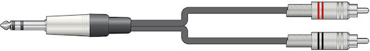 Chord Cable 6.3mm male - 2x RCA male 3m (190.016UK)