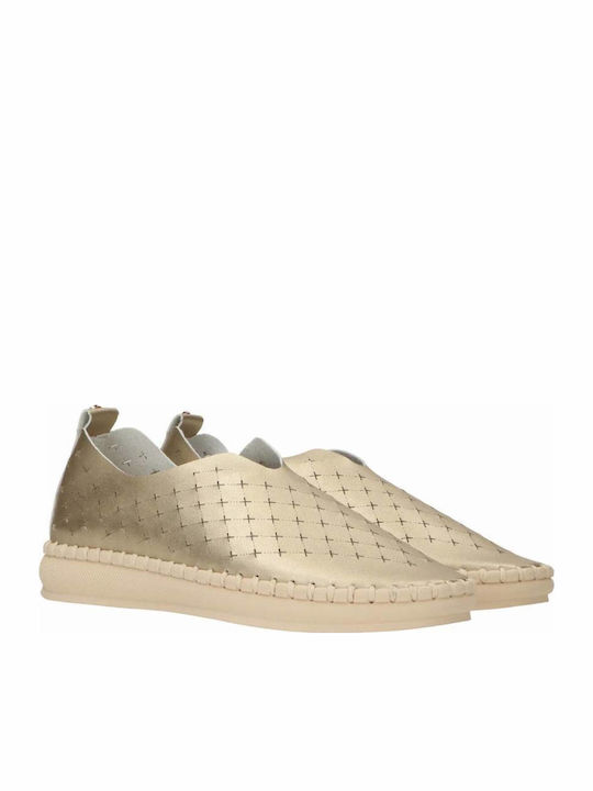 Jelke Damen Slip-Ons Gold