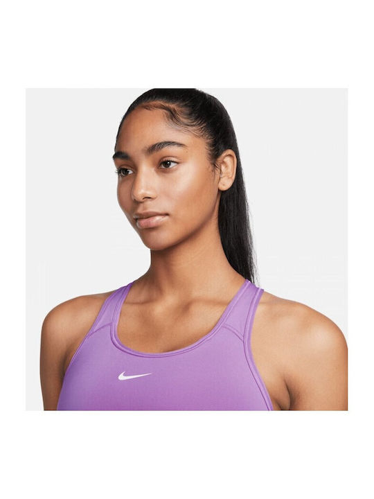 Dri-Fit Swoosh Women's Athletic Sports Bra Purple With Lining