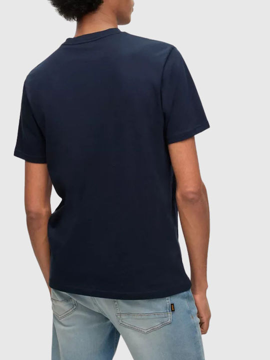 Hugo Boss T-shirt Bărbătesc cu Mânecă Scurtă Albastru marin