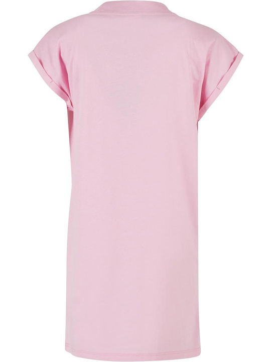 Urban Classics Kids Dress Short Sleeve Pink