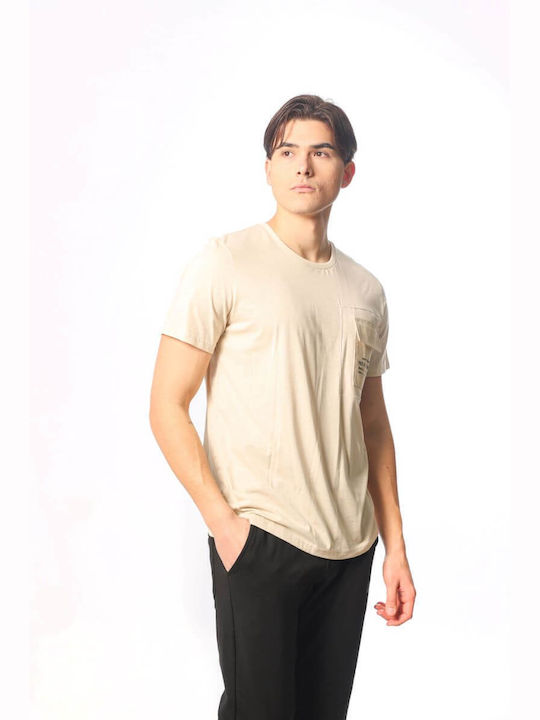 Paco & Co Herren T-Shirt Kurzarm Beige