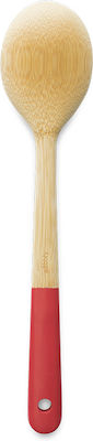 Pebbly Shallow Wooden Kitchen Spoon Red 30cm