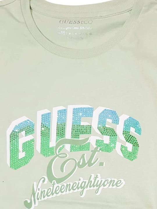 Guess W3GI34I3Z14 Γυναικείο T-shirt Πράσινο