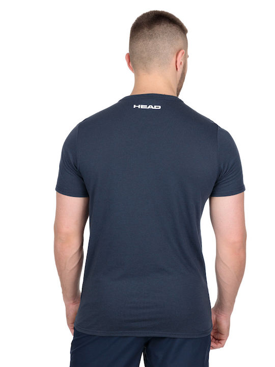 Head Ανδρικό T-shirt Navy Μπλε με Στάμπα