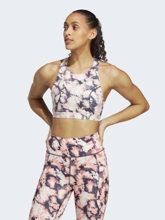 Performance Women's Sports Bra without Padding Coral Fusion / White
