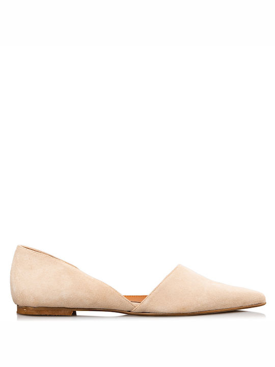 Envie Shoes Damen Ballerinas Spitz zulaufend in Beige Farbe