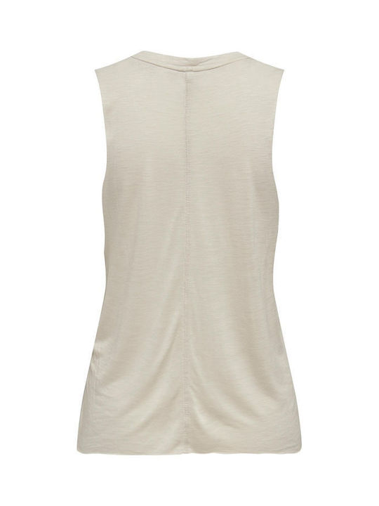 Only Women's Summer Blouse Sleeveless Beige