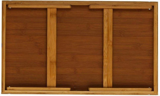 Urban Living Wooden Rectangular Bed Tray with Handles in Brown Color 53x33x21cm 30132 1pcs