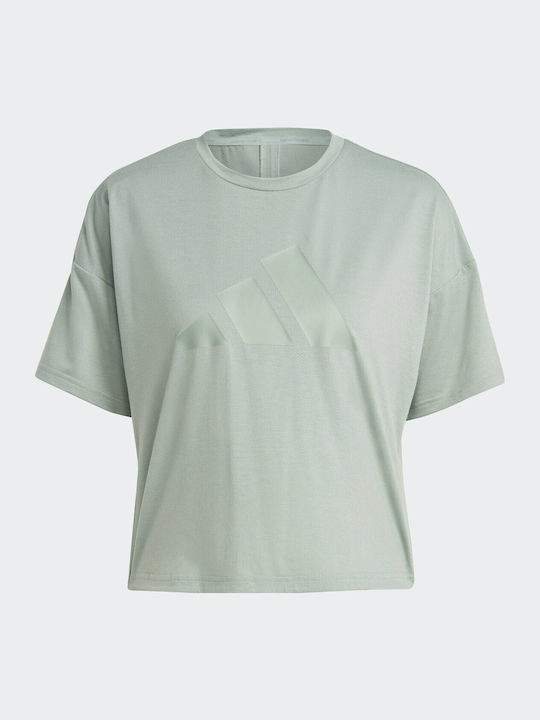 Train Icons 3 Bar Logo Γυναικείο T-shirt Fast Drying Πράσινο