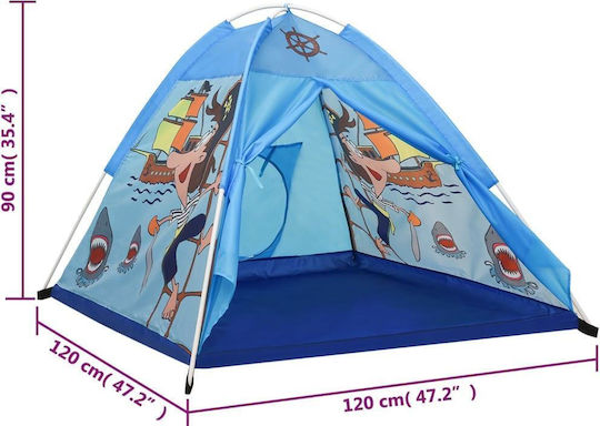 vidaXL Kids Play Tent Tunnel Blue
