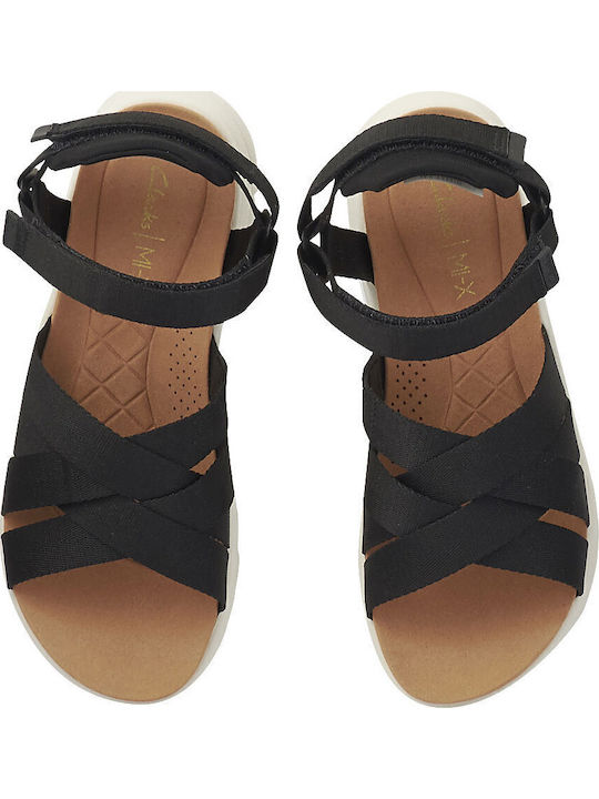DashLite Women's Flat Sandals in Black Color