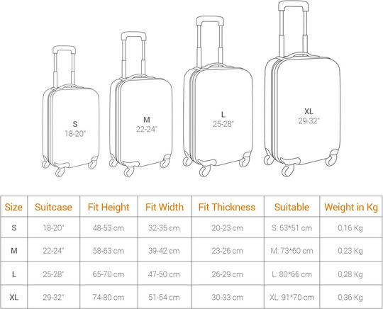 KWmobile Don't Touch My Suitcase L / 25 - 28" Black