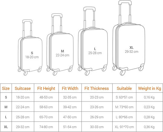 KWmobile Don't Touch My Suitcase XL / 29 - 32" Black