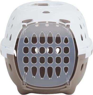 vidaXL Dog Transport Cage White & Brown 50x34.5x32cm