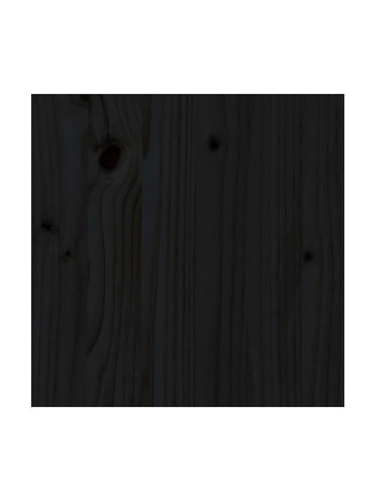 vidaXL Planter Box Wooden Black 111.5x111.5x81cm.