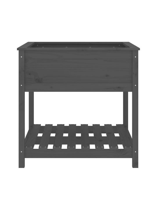 vidaXL Planter Box Lemn Gri 82.5x82.5x81cm.