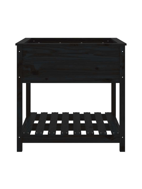 vidaXL Blumenkasten Hölzernes Schwarz 82.5x82.5x81cm.