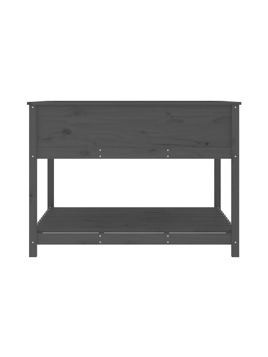 vidaXL Planter Box Wooden Gray 111.5x111.5x81cm.