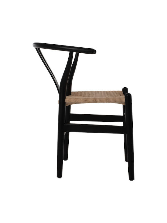 Brave Stühle Speisesaal Black Velvet-Black Metal 1Stück 55.5x54x76cm