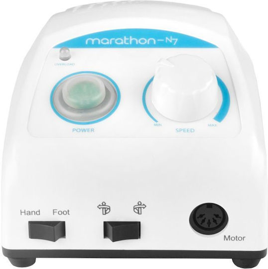 Saeyang Marathon N7 Nail Drill Power 100W White with Pedal with 45000 Rotations per Minute