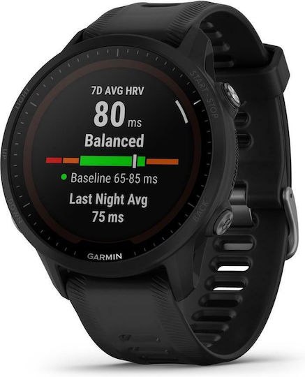 Garmin Forerunner 955 Solar 46mm Wasserdicht Smartwatch mit Pulsmesser (Schwarz)