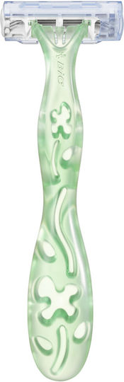 BIC Miss Soleil Sensitive Disposable Razors for Body Single Use with 3 Blades & Lubricious Strip for Sensitive Skin 3pcs