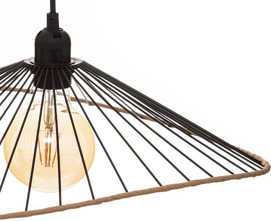 Pakketo Pendant Light Black with Socket E27 45x42cm