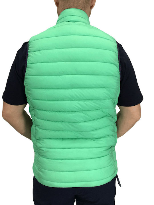 Double Men's Sleeveless Puffer Jacket Green