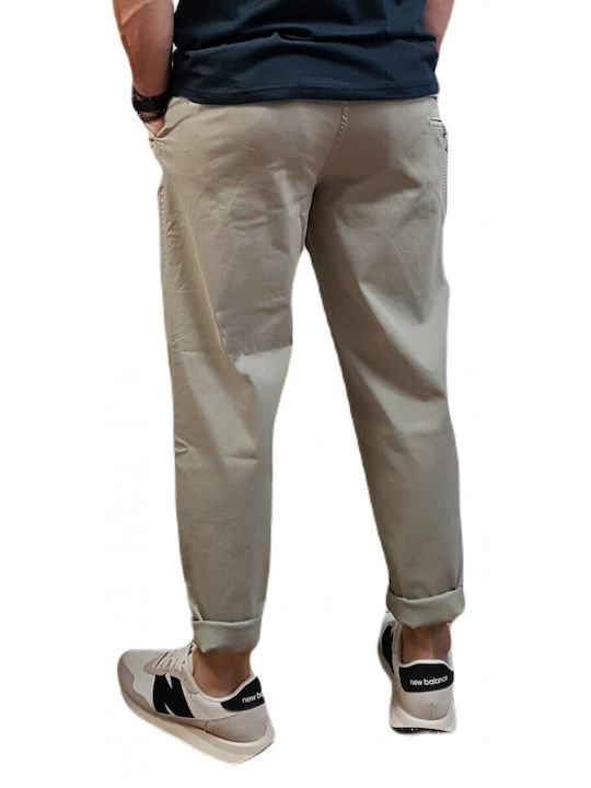 Pantaloni Chino Elastic Ecru