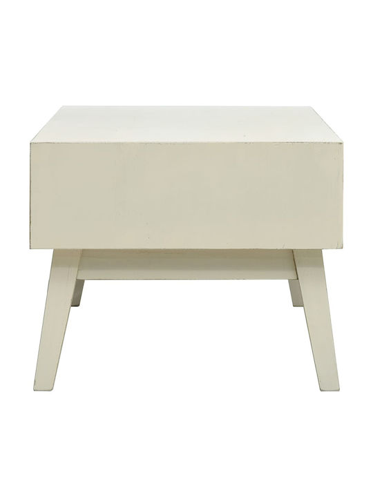 Rectangular Central Wooden Coffee Table with Drawers Gray M110xP50xH40cm