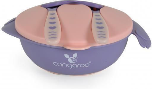 Cangaroo Παιδικό Σετ Φαγητοδοχείου Jelly από Πλαστικό Ροζ 3τμχ