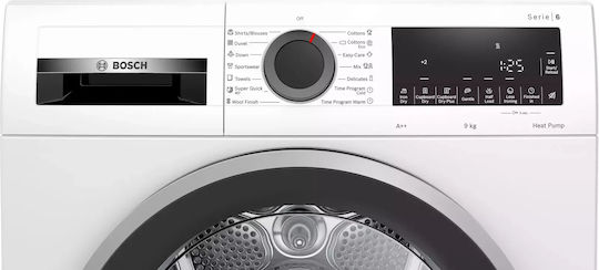Bosch Serie 6 Στεγνωτήριο 9kg με Αντλία Θερμότητας