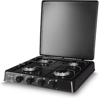 Kumtel KO-104 Countertop Burner Flüssiggas with 4 Burners Schwarz